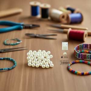 Perle di ilan da 8 mm, 20 g, per la creazione di gioielli - Product Image 3