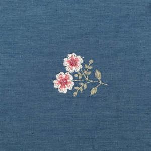 Tela vaquera bordada con telas de bordado de algodón y tela de lentejuelas para marcas de moda, fabricantes de prendas de vestir, suministro de exportación OEM - Product Image 3
