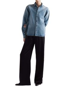 Chemises en jean pour hommes à prix d'usine, décontractées, délavées, boutonnées, manches longues, confortables, tendance, vente en gros, fournisseur en vrac, 100% coton - Product Image 2