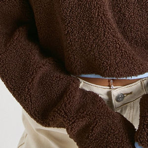 Sweat-shirt à col montant pour femme en polaire épaisse, chaud et confortable pour l'hiver, vente en gros 2026 - Product Image 3