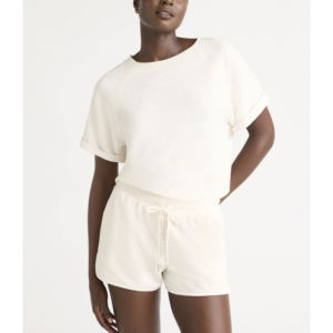 OEM ODM Service High Quality Women's Casual Summer Wear Short Sleeve T-Shirt & Short <b>Set</b> Solid Knit <b>Twin</b> <b>Set</b> for Women Wholesale - Product Image 4