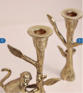 Monkey Metal Candle Holder Decorative Animal Tealight Stand for Home Decor Living Room Tabletop Festive Decoration - Product Image 3