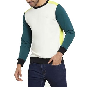 Sudadera de algodón con logotipo personalizado, sudadera de moda de algodón grueso con cuello redondo para hombre. - Product Image 5