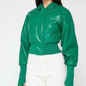 Hot Sale New Arrival Baseball Jacket <b>Covered</b> <b>Button</b> Style Wool Fabric Women University School Lettermen Embroidery Jacket - Product Image 4