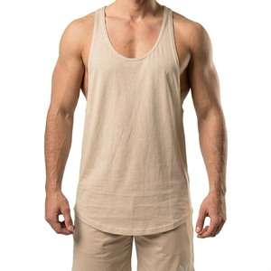 Plus Size <b>Men's</b> Knitted Casual Eco-Friendly Breathable Cotton Gym Fitness <b>Stringer</b> <b>Vest</b> Custom Logo Leisure Sports Body Building - Product Image 1