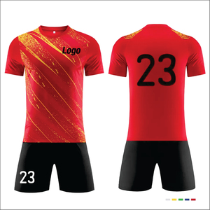 Ventes chaudes, maillots de football unisexes personnalisés avec logo, saison printemps, manches courtes, 100% polyester, séchage rapide, uniformes de football professionnels, prix bas - Product Image 3