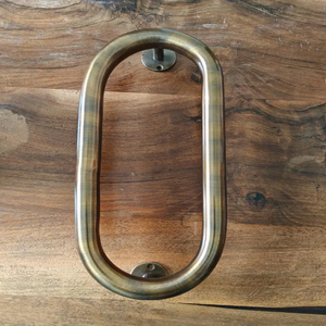 Poignée de porte moderne en aluminium moulé à la main, texture pierre de lune, barre longue dorée, pour armoire - Product Image 6