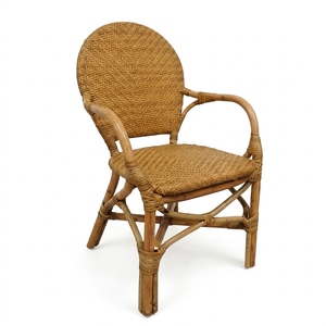 Nouvelle chaise de bistrot moderne et minimaliste en rotin brun naturel, fauteuil pour café français, restaurant, terrasse, mobilier d'extérieur - Product Image 1