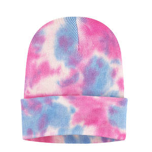 หมวกบีนนี่ไหมพรมถักลายมัดย้อมสีรุ้ง อุ่นหนา  รุ่น 2026 - Product Image 4