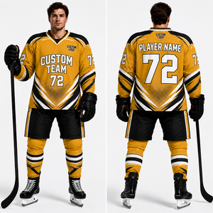 Printed Ice Hockey Uniform Jersey Pants Socks Set Flexible Oversized Padfriendly Breathable Quickdry Polyester <b>Athletic</b> Teamwear - Product Image 5