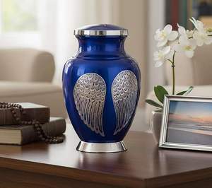 Premium Beaded Keepsake Urn Artistic <b>Memorial</b> Ashes Container for Home Decoration At Best Price - Product Image 1