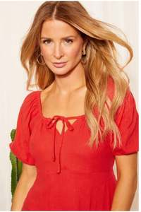 เดรสยาวทรงวีคอปี 2026 ดีไซน์ลำลองแขนสั้น ราคาสุดคุ้ม เดรสแขนสั้นทรงระบายเป็นชั้นๆ ไซส์ใหญ่ - Product Image 2