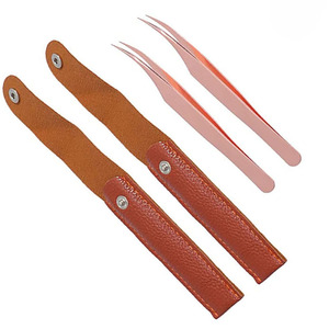 Pinzas para Pestañas 2026 con Punta Recta y Curva, Pinza para Extensiones de Pestañas de Acero Inoxidable, Set de Pestañas Postizas - Product Image 1