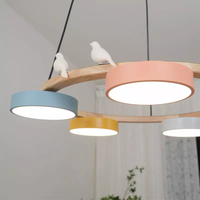Lustre suspendu en résine décorative nordique SIMIG pour salle à manger, table, LED, pour îlot de cuisine, style ferme