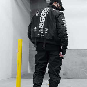 Cyberpunk Techwear <b>Jacket</b> Men's Tactical Bomber Streetwear Windbreaker Multi-Pocket Harajuku Urban Utility Flight Sportswear - Product Image 6