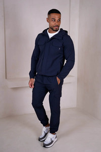 Veste et pantalon cargo coupe-vent pour homme avec logo personnalisé du fabricant, 2 pièces, vêtements d'extérieur légers et imperméables, veste softshell sportive - Product Image 2