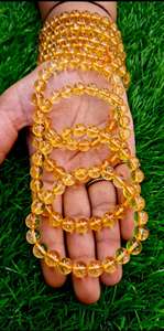 กำไลข้อมือซิทรินสีเหลืองแท้สำหรับผู้ชายและผู้หญิง กำไลหินคริสตัลพลังงานธรรมชาติ พร้อมใบรับรองจากห้องปฏิบัติการสำหรับงานแต่งงาน - Product Image 2