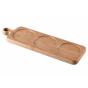 Plateau de service ovale en bois fait main et plateau à chocolat pour la salle à manger, plateau de service écologique - Product Image 1