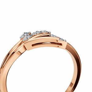 Trendy V Shape Lab Grown Diamond Wedding <b>Engagement</b> <b>Ring</b> <b>Unique</b> Open Statement Design 10K 14K 18K Gold 925 935 Silver - Product Image 4