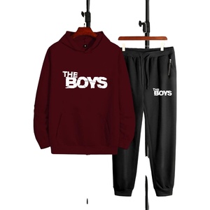 Venta al por mayor de alta calidad pantalones de chándal Flare pantalones de chándal con capucha conjuntos 500 Gsm holgado chándal para hombres - Product Image 1