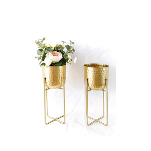 Luxury Gold Metal Plant Stand Flower <b>Pot</b> Indoor Modern Nordic Iron Garden Planter Tall Flower <b>Pots</b> for Home Decor Metal Planter - Product Image 5