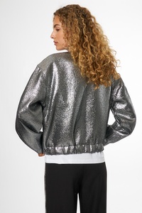Chaqueta Metálica Acolchada para Mujer, Chaqueta de Invierno Ligera y Brillante, Ropa Exterior de Moda Personalizada OEM - Product Image 3
