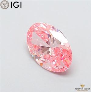เพชร CVD ผลิตในห้องปฏิบัติการ สีชมพูสดใส ระดับความสะอาด VS1 ได้รับการรับรองจาก IGI รูปทรงวงรี น้ำหนัก 1.50 กะรัต สำหรับงานเครื่องประดับมืออาชีพ - Product Image 6