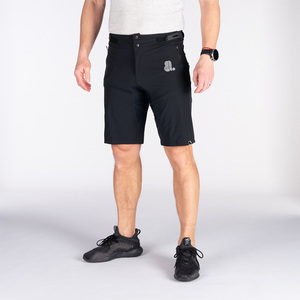 Pantalones Cortos Bermuda Negros para Hombre, Cintura Media, Cierre de Botones, Secado Rápido, Estilo Deportivo, Tela Oxford 180g, Estilo Cargo con Logotipo Frontal y Bolsillos - Product Image 3