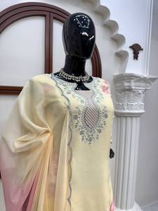 Último Diseño de Traje Punjabi Patiala Bordado, Salwar Dupatta Suave, Conjunto para Mujer para Bodas y Fiestas, Todas las Temporadas, Talla XS - Product Image 6