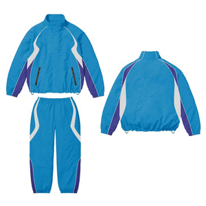 Unisex Black Tracksuit Set Full Sleeve Zipper Closure Sporty Style Windproof Lightweight Quick Dry Polyester Side Pockets Summer - Product Image 2