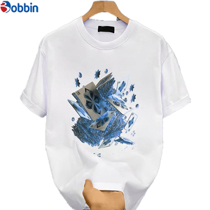 T-shirt Homme Grande Taille Haute Qualité Personnalisable Impression Numérique Logo Personnalisé 100% Coton Tricoté Manches Courtes Séchage Rapide Anti-Plis - Product Image 4