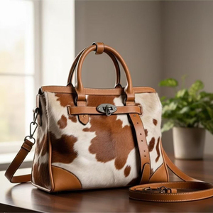 Bolso de Mano de Cuero Vacuno Ligero y Sólido, de Alta Calidad, con Cierre de Cremallera, en Varios Colores y Tallas Grandes - Product Image 4