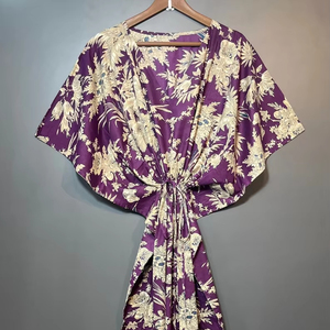 Women's Lightweight Summer Bohemian Floral Digital Print Cotton Sleeveless Maxi <b>Kaftan</b> Dress Casual Resort Wear Naaz Textile - Product Image 1