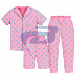 Ensemble de pyjama en satin à pois Jack And Jill Of America Sorority, tunique respirante pour la saison d'automne, pour les membres de la sororité féminine - Product Image 1