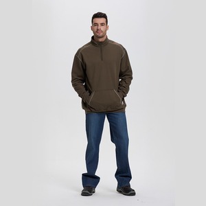 Sweat-shirt de travail FR ignifuge de haute qualité pour la construction et la sécurité, avec fermeture éclair, pour mécaniciens et soudeurs - Product Image 4