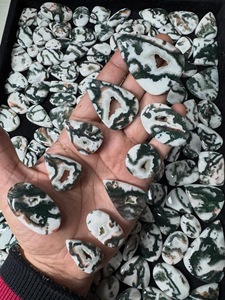 Natural <b>Tree</b> Agate Druzy Cabochon Loose Gemstone for Jewelry Making Green White Druze Stone Wholesale Price Lot Druzy Stones, - Product Image 1