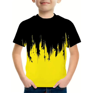 Camiseta Estampada para Niños, Camiseta Informal Elegante, Proveedor de Camisetas Informales para Niños, Camiseta de Mezcla de Algodón Suave, Camiseta Estampada para Niños al por Mayor - Product Image 1
