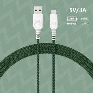 สายชาร์จและซิงค์ USB-A to C แบบถักไนลอน/พีวีซี คุณภาพพรีเมียม สำหรับอุปกรณ์แอนดรอยด์ ได้รับการรับรองมาตรฐาน RoHS/REACH รุ่น MH888 ขายส่ง - Product Image 2