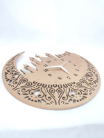 Décoration Murale en MDF avec Calligraphie Islamique Bohème Noire et Blanche, Art Calligraphique Arabe, Nature, Emballage Unique