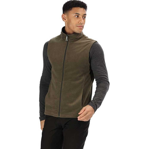 Chaleco de Forro Polar Marrón Oliva Personalizado para Hombre, Chaqueta sin Mangas con Cuello Alto, Calentador Corporal Informal, Venta al por Mayor OEM, Última Tendencia - Product Image 5