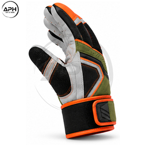 Gants d'assemblage orange et vert 2026 avec service OEM/ODM, panneaux perforés pour les doigts, inserts texturés et manchette réglable - Product Image 6