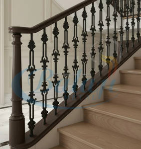 Rampe d'escalier de luxe en fer forgé - Design moderne sans cadre, résistant à la rouille, application pour balcon, solutions de conception graphique - Product Image 2