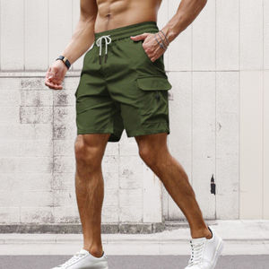 Wholesale Men's Cargo Shorts Elastic Waist Streetwear Casual Men Cargo Short OEM Fitness Cargo Summer Cycling Shorts For Men's - Product Image 1