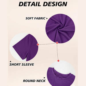 Camiseta Corta de Verano para Mujer, Transpirable, de Manga Corta, Diseño Único, Colores Sólidos, Informal - Product Image 3