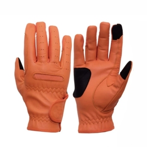 Gants de conduite en cuir noir personnalisables de haute qualité, à doigts entiers, avec garniture en strass, fermeture auto-agrippante, unisexe, pour usage extérieur en hiver - Product Image 4