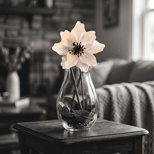 Premium White Iceland Poppy Sola Wood Flowers Sustainable Craft Handmade 8-8.5cm Sesbania <b>Reed</b> Home Fragrance Model 001 TH VADEE - Product Image 5