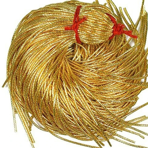 Fil à broder métallique doré de qualité supérieure, en polyester durable, pour la couture à la main et les projets d'artisanat - Product Image 1