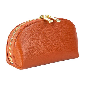 Étui à cosmétiques en cuir véritable tendance, grande capacité, pour hommes, organisateur de maquillage multi-compartiments avec fermeture sécurisée - Product Image 2