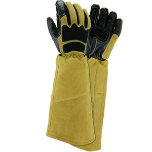 ถุงมือหนังสำหรับงานเชื่อมแบบสวมใส่สบาย  โรงงานผลิตอุปกรณ์นิรภัยโดยตรง ถุงมือหนังสำหรับงานเชื่อมขายส่ง รับผลิตตามสั่งพร้อมโลโก้ - Product Image 1