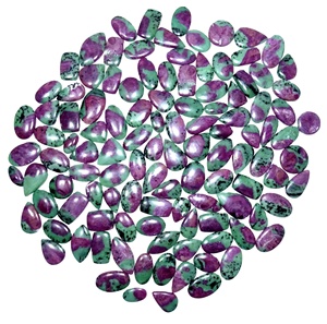 Premium <b>Ruby</b> in Quartz Loose Gemstones Smooth Cabochons with Cushion Cut for Wire Wrapping and Handmade Jewelry - Product Image 2